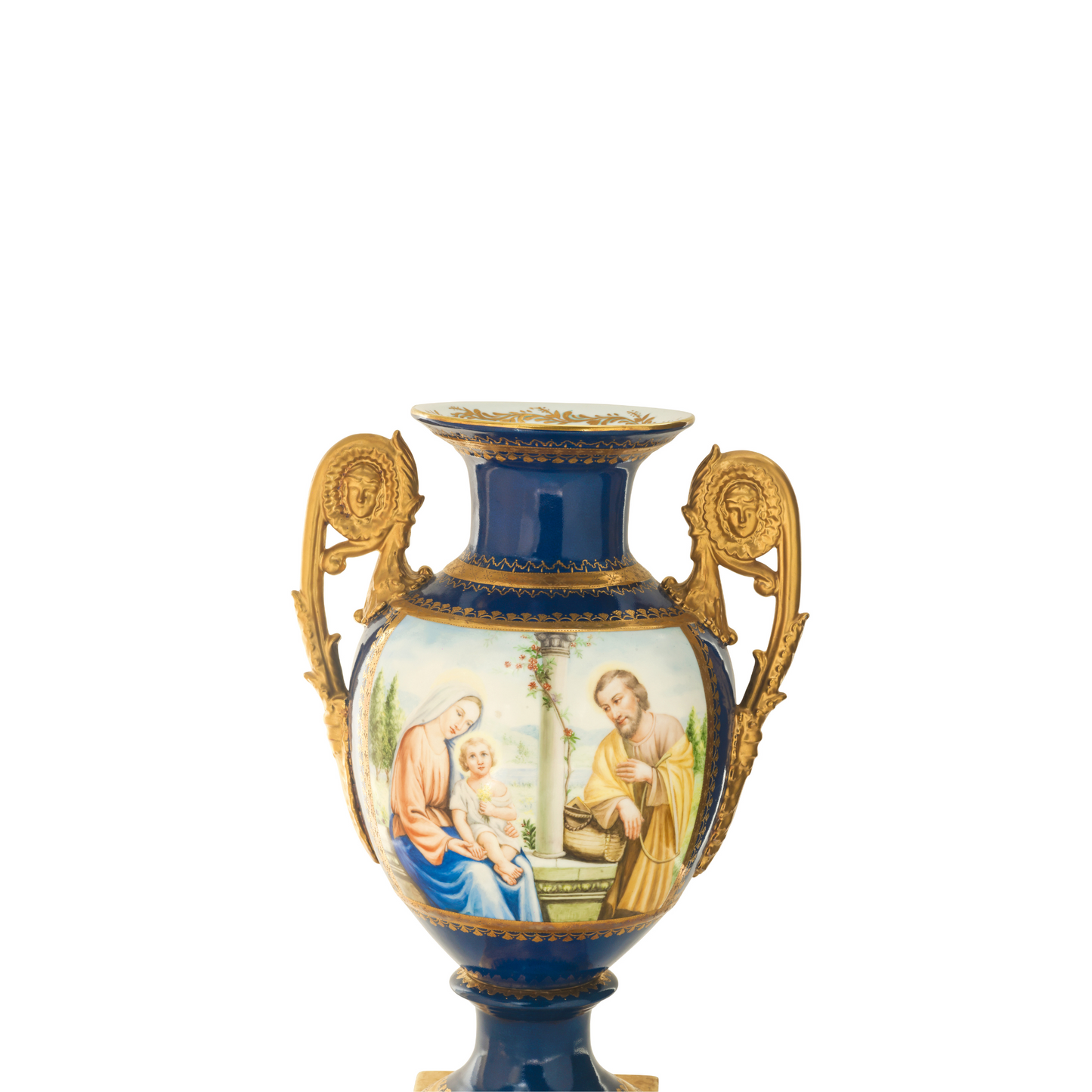 Bronze Handle Porcelain Vase
