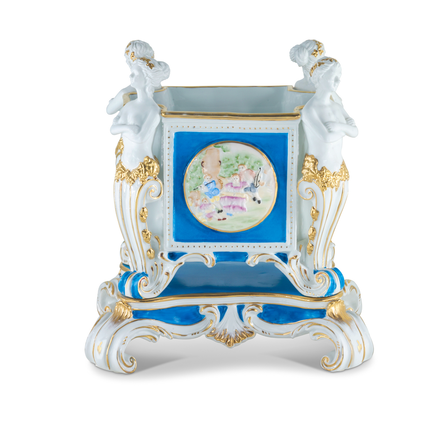 Four Mermaid Square Porcelain Bowl