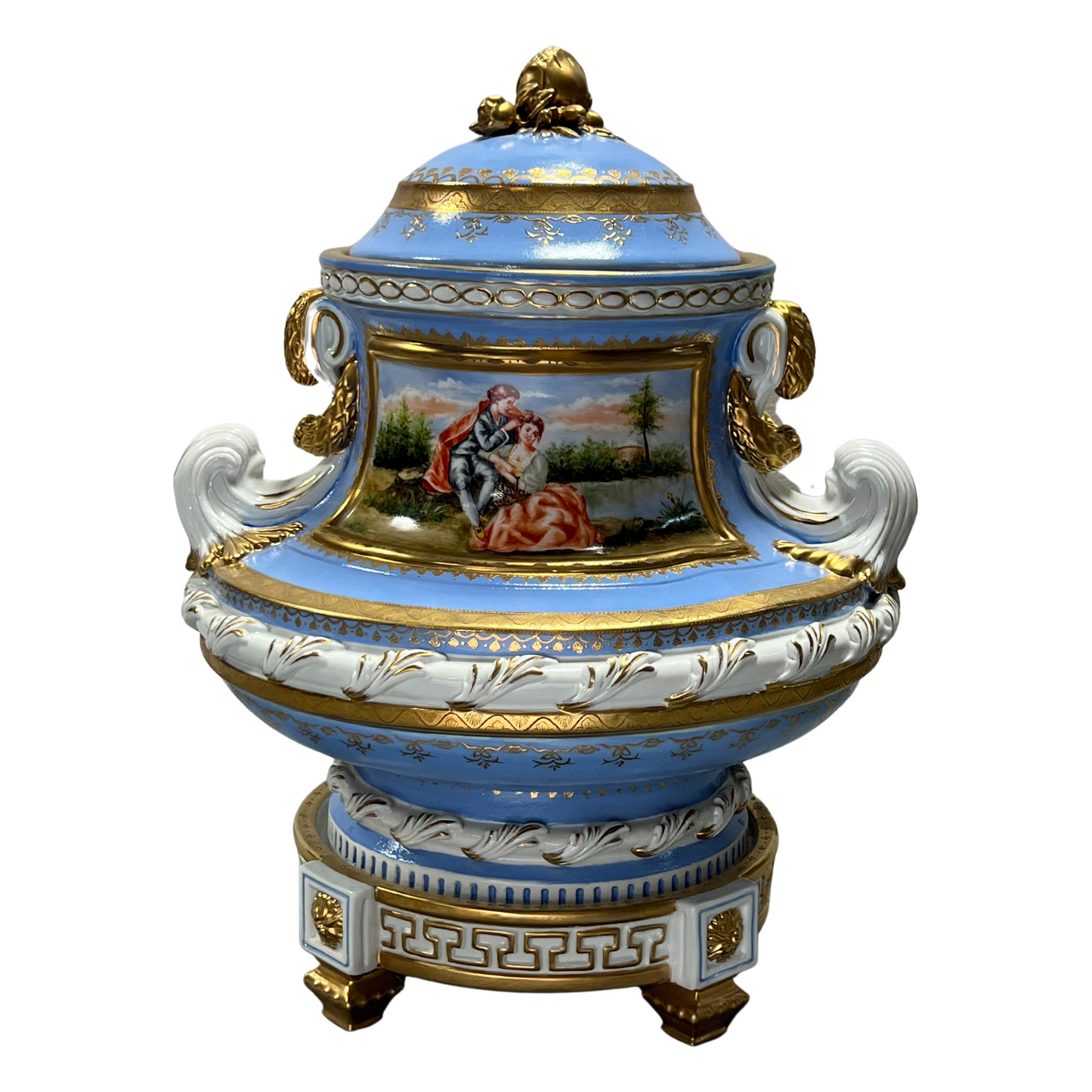 Hermosa Jarra de Porcelana Pintada a Mano