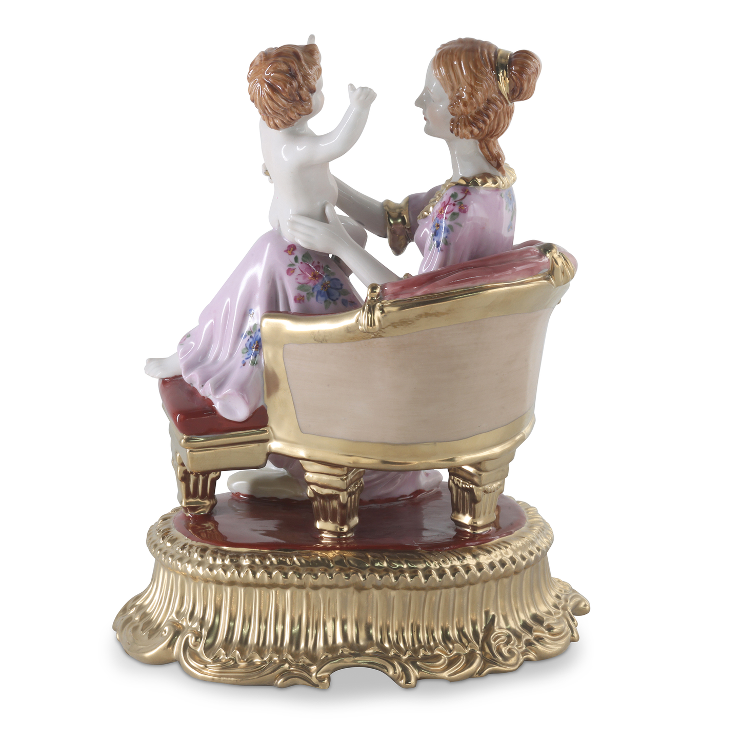 Mother and Child Porcelain Figurine