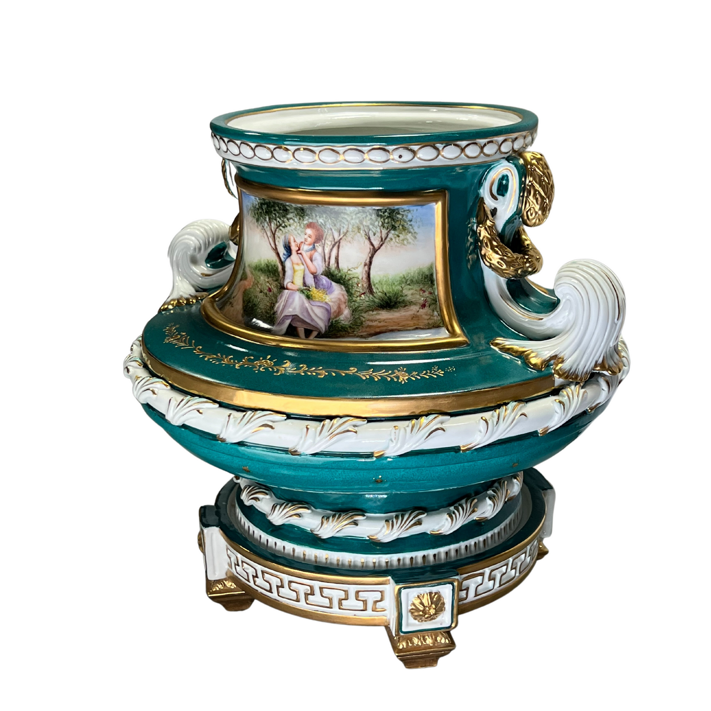 Hermosa Jarra de Porcelana Pintada a Mano