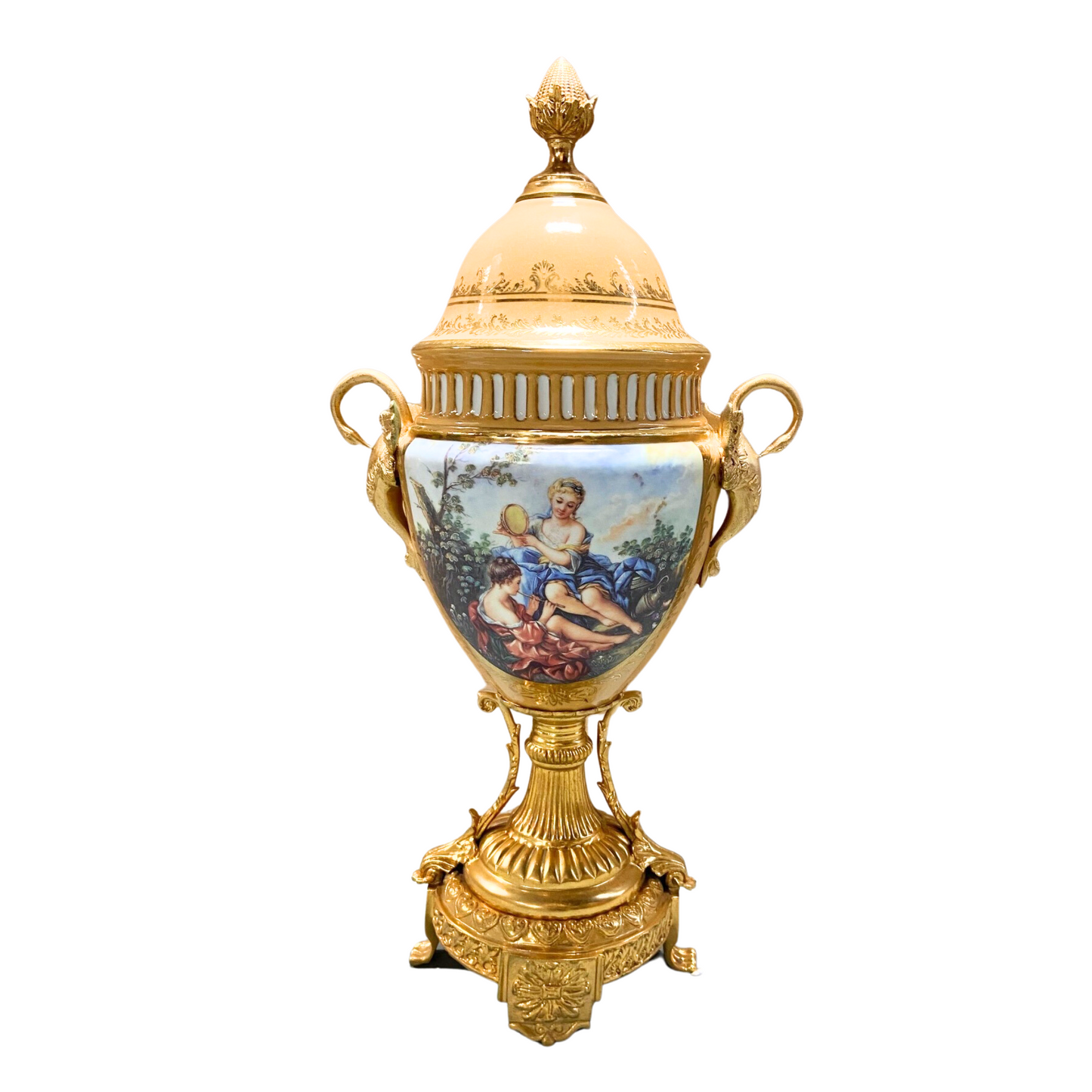 Baroque Motif Covered Jar