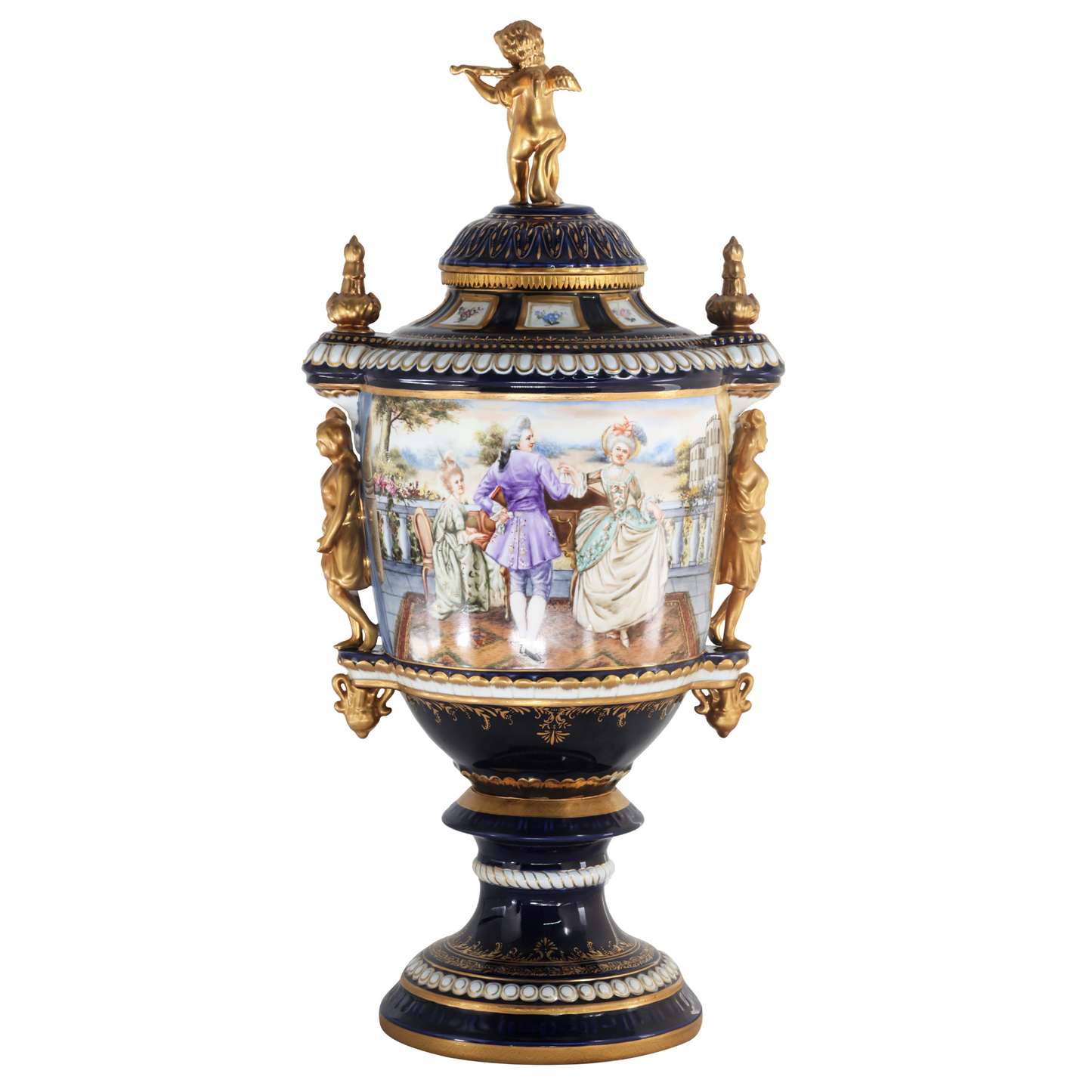 Porcelain Lady Handle Urn