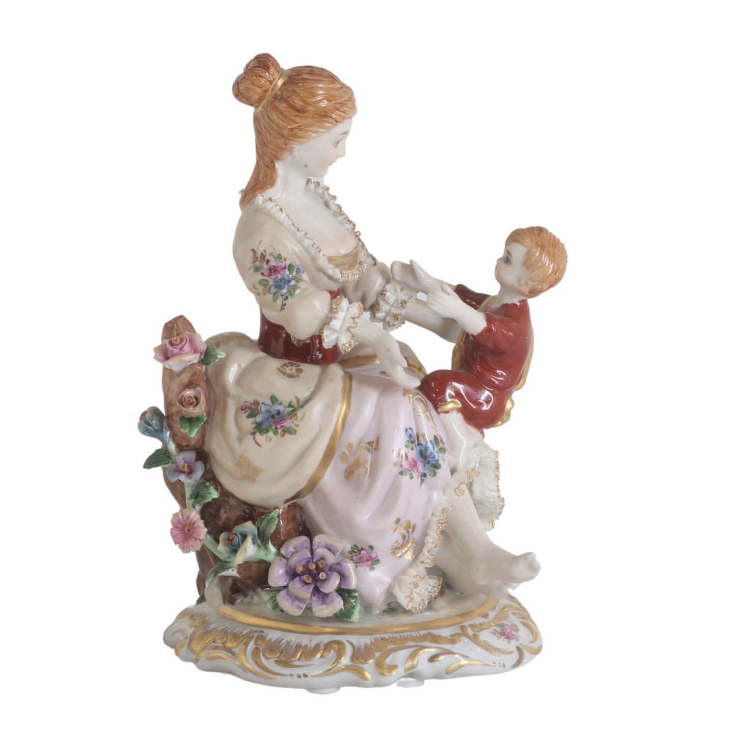 Figura de Porcelana Encaje Red Madre e Hijo