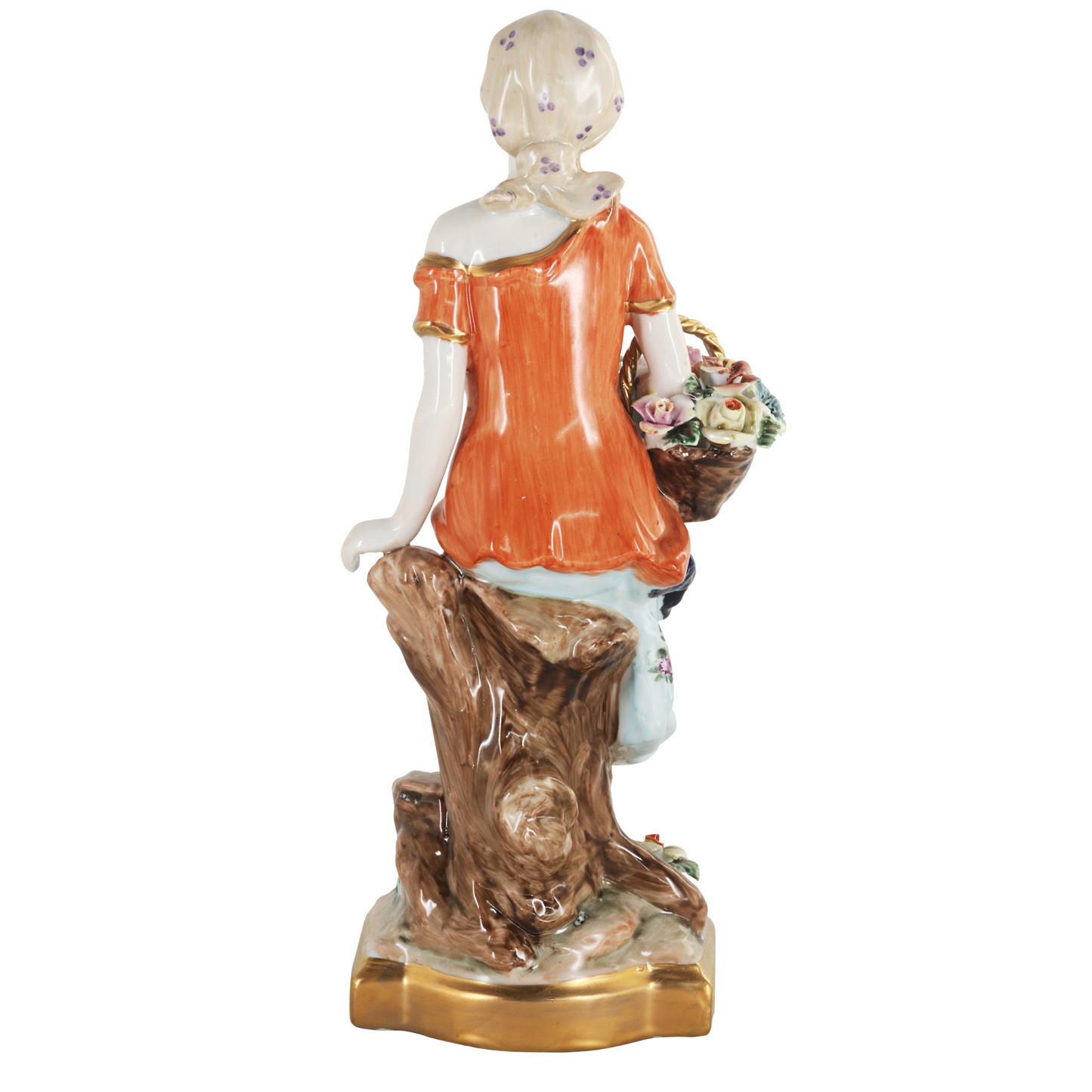Figura Porcelana Mujer Recogiendo Flores