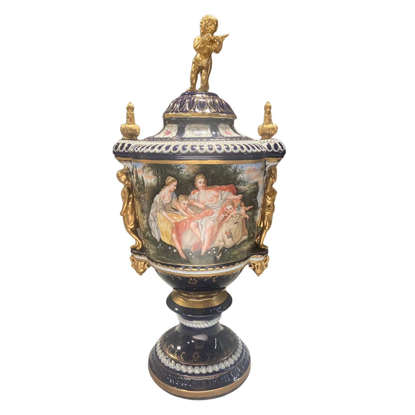 Porcelain Lady Handle Urn