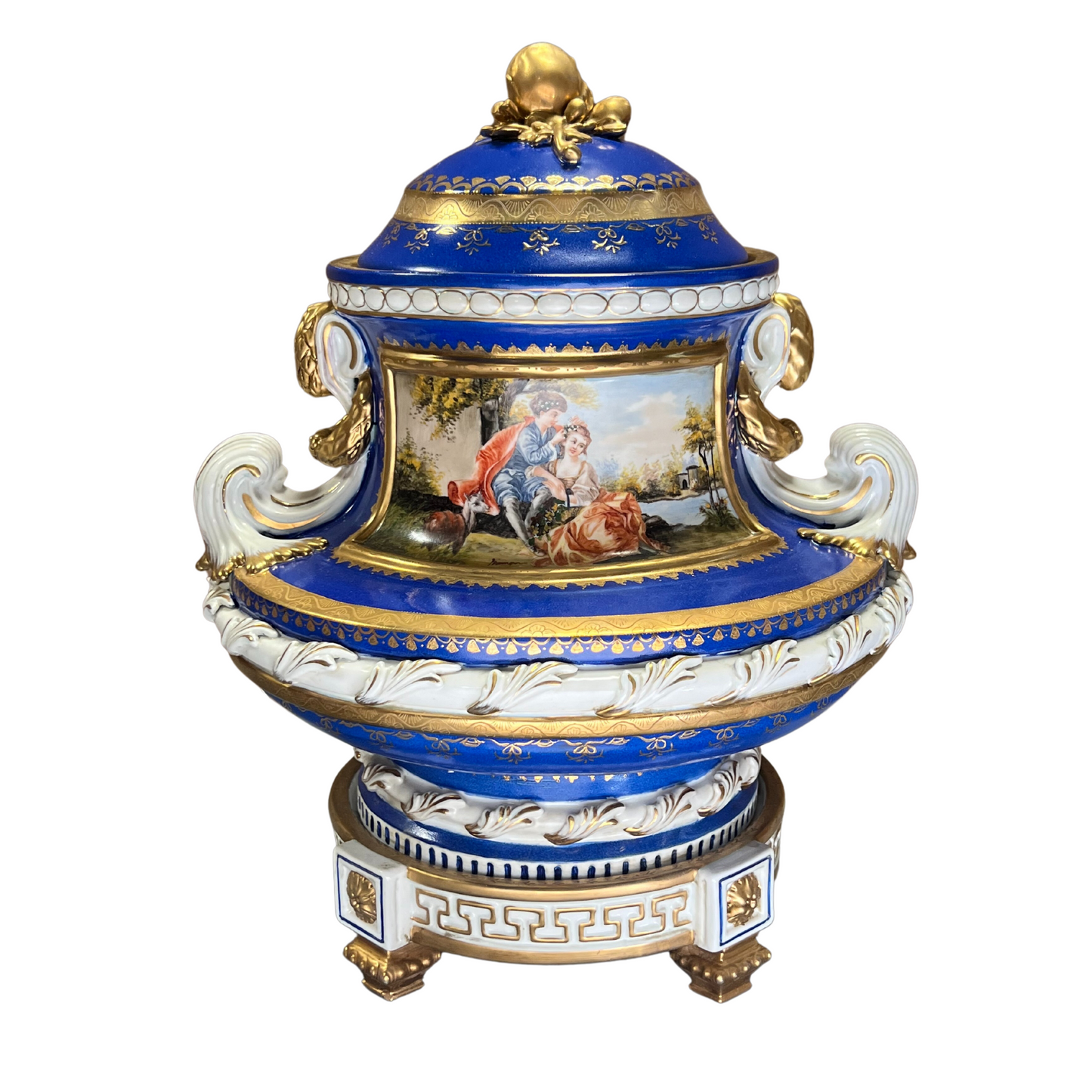 Hermosa Jarra de Porcelana Pintada a Mano