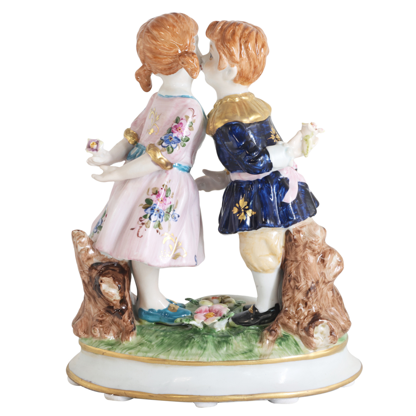 Romantic Young Love Porcelain Figurine Pair