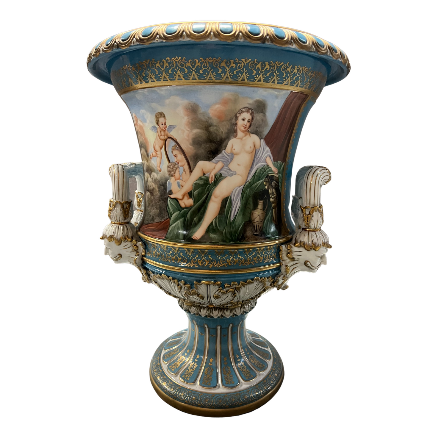 Large Cherub Krater Pot