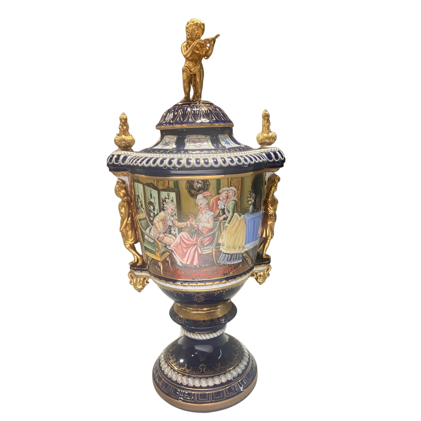 Porcelain Lady Handle Urn