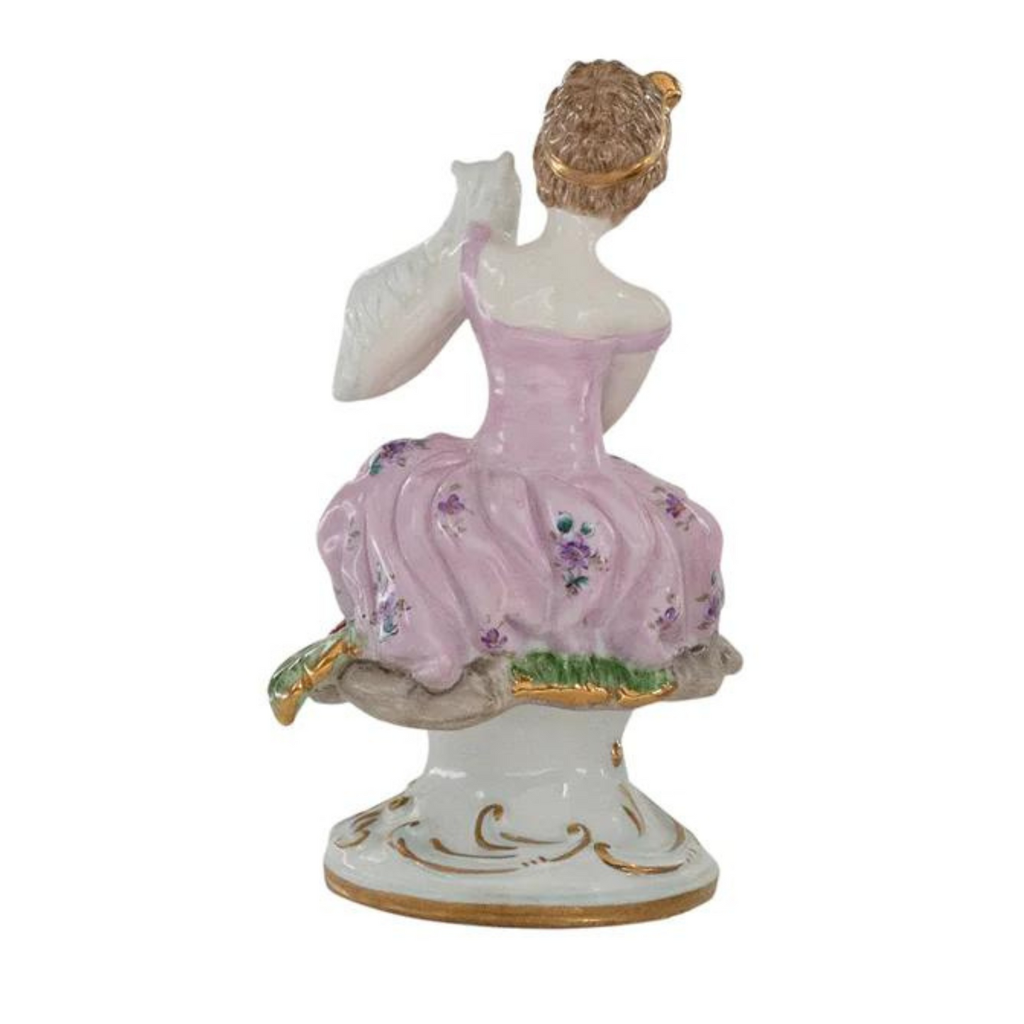 Girl & Her Cat Porcelain Figurine