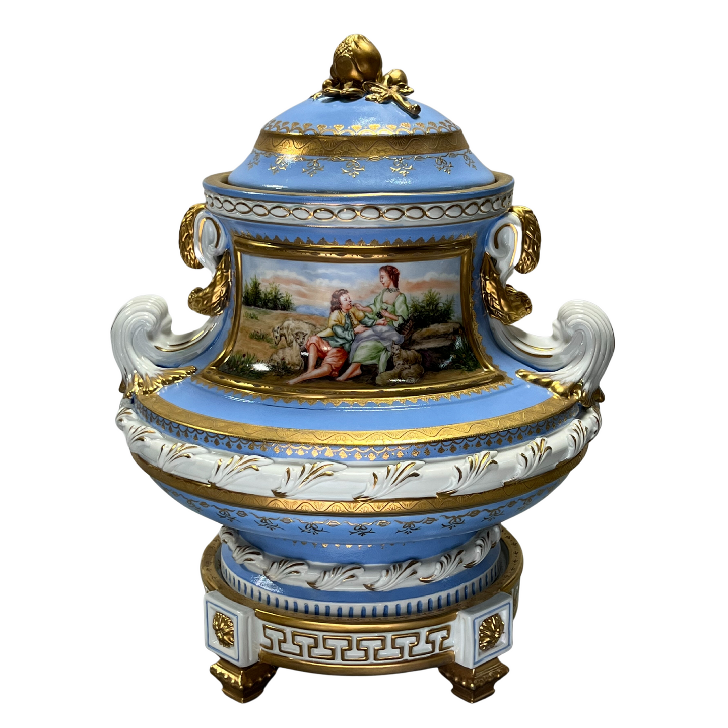 Hermosa Jarra de Porcelana Pintada a Mano
