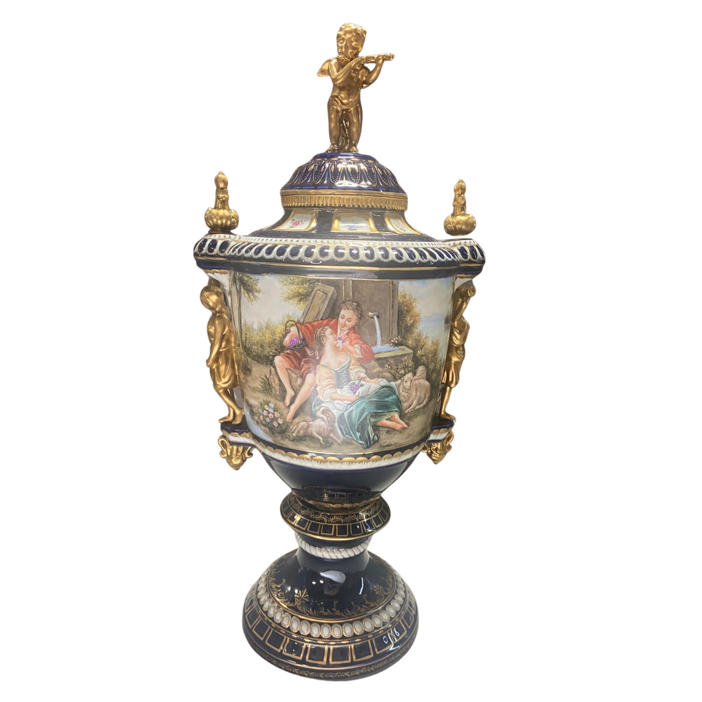 Porcelain Lady Handle Urn