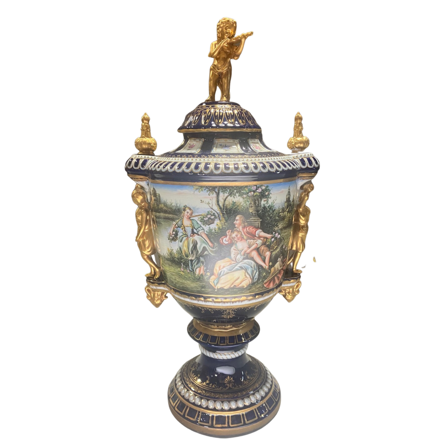 Porcelain Lady Handle Urn