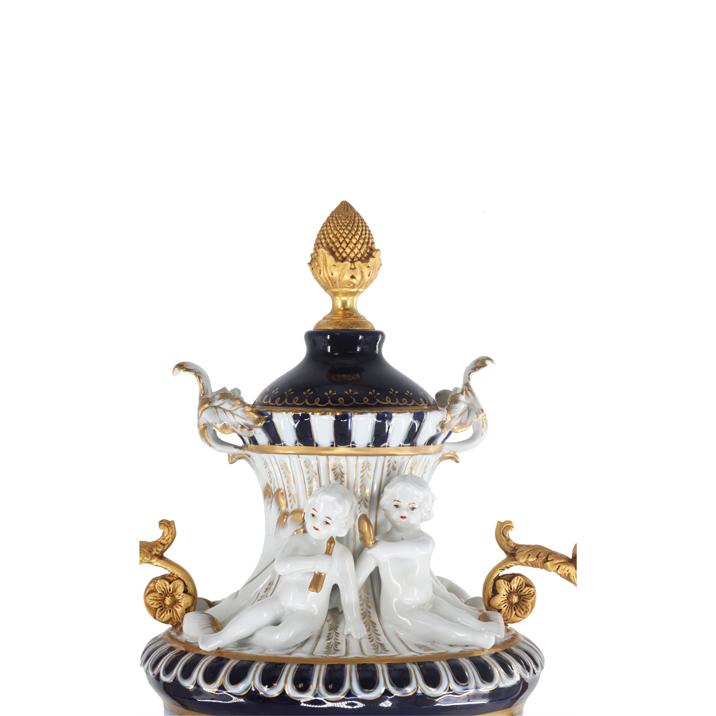 Bronze Handle Louis XV Style Porcelain Vase