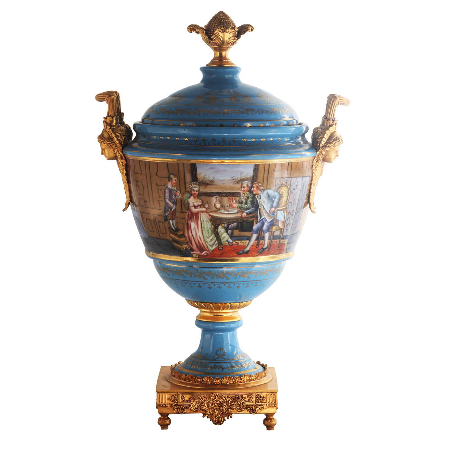Bronze Handle Porcelain Jar