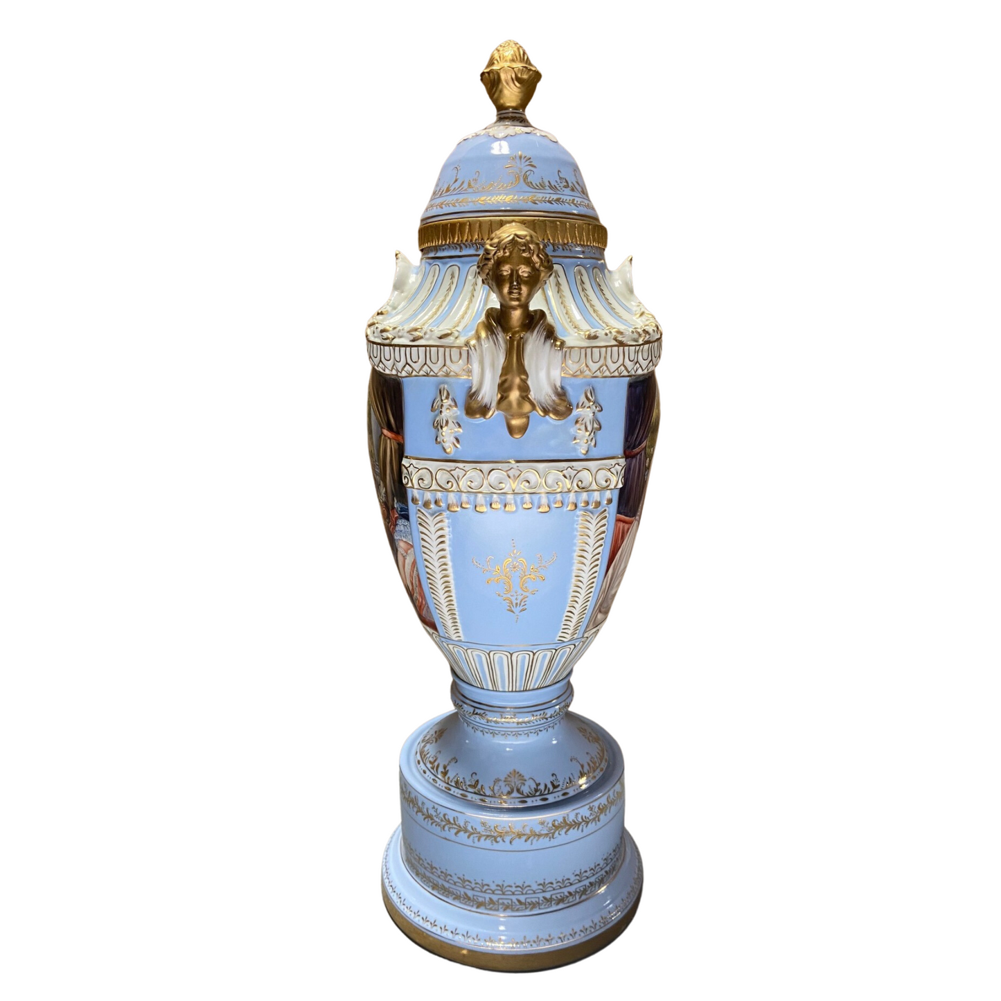 Precioso Jarrón de Porcelana Pintado a Mano