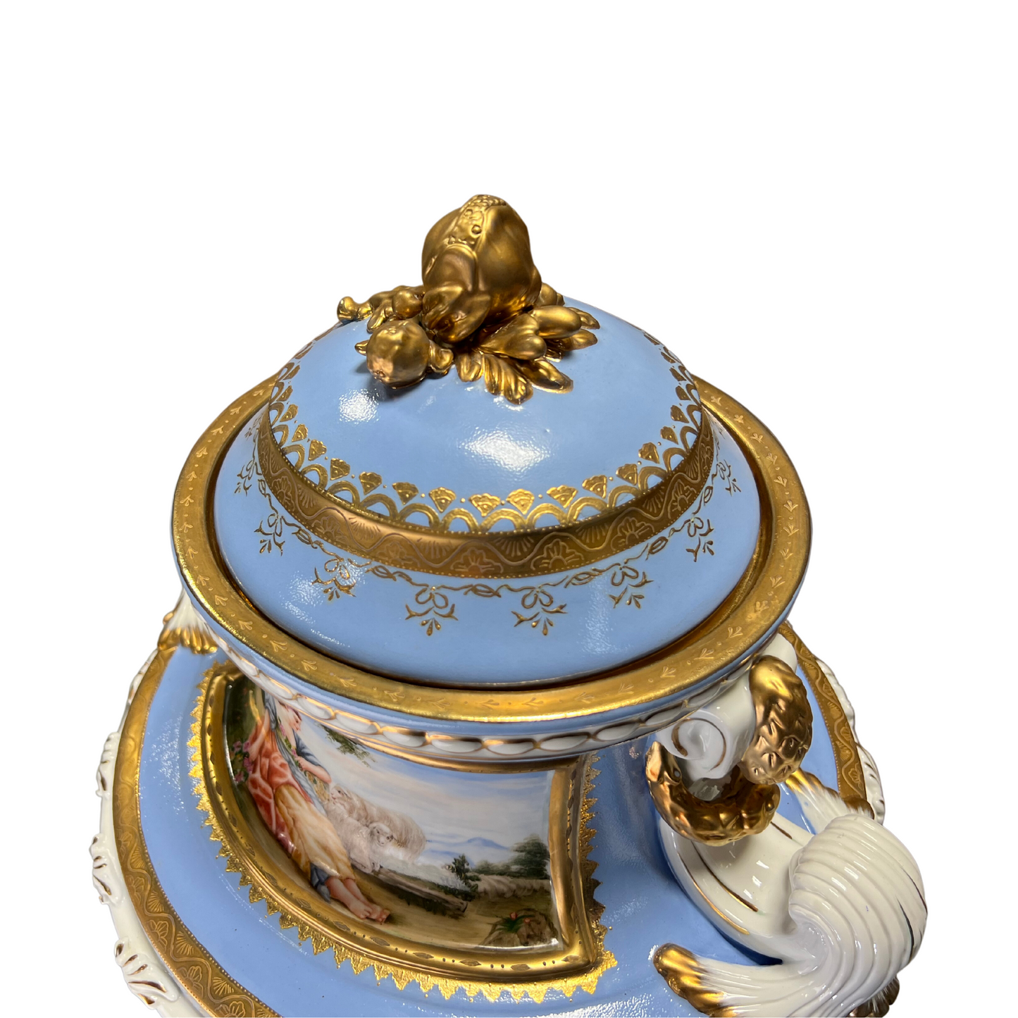 Hermosa Jarra de Porcelana Pintada a Mano