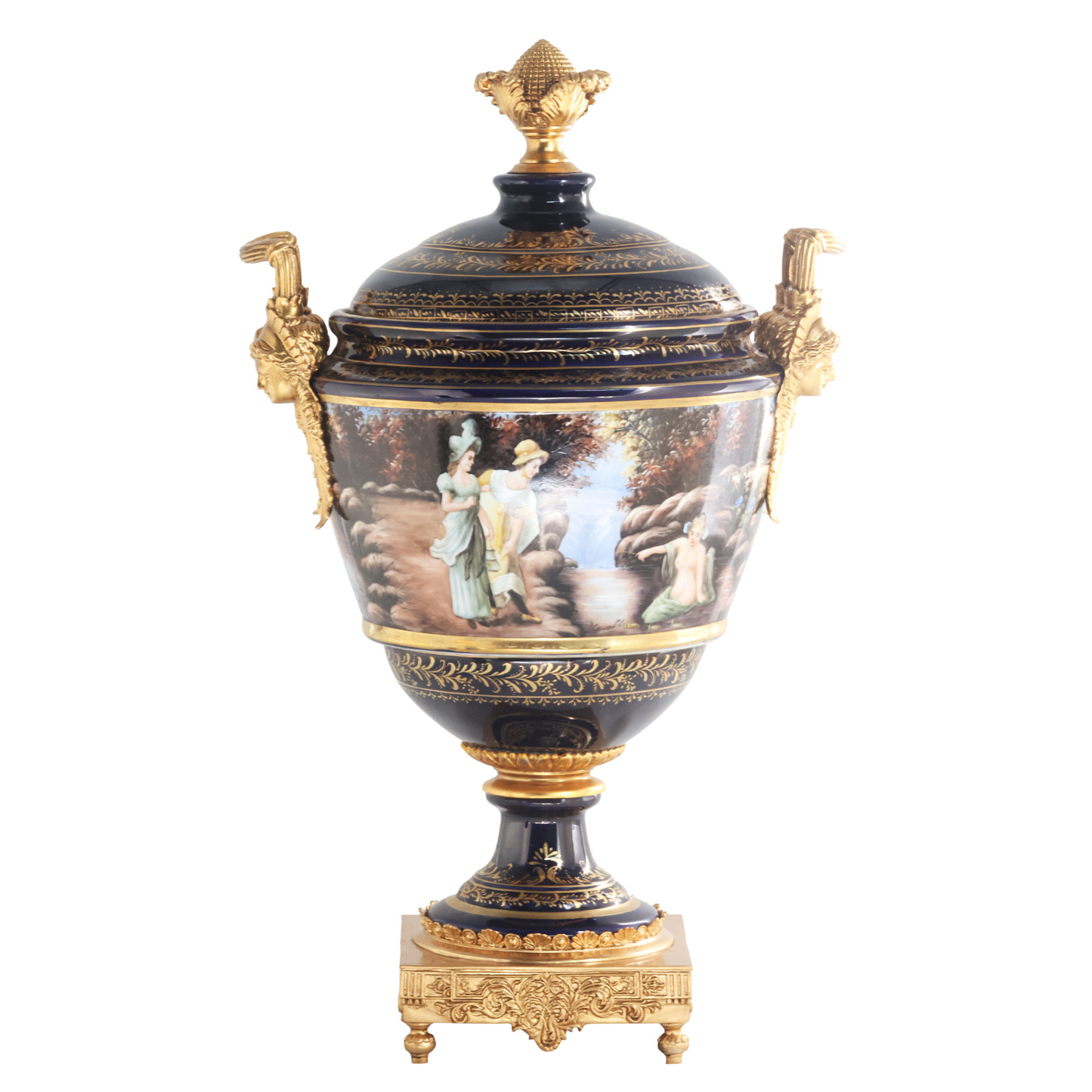 Bronze Handle Porcelain Jar