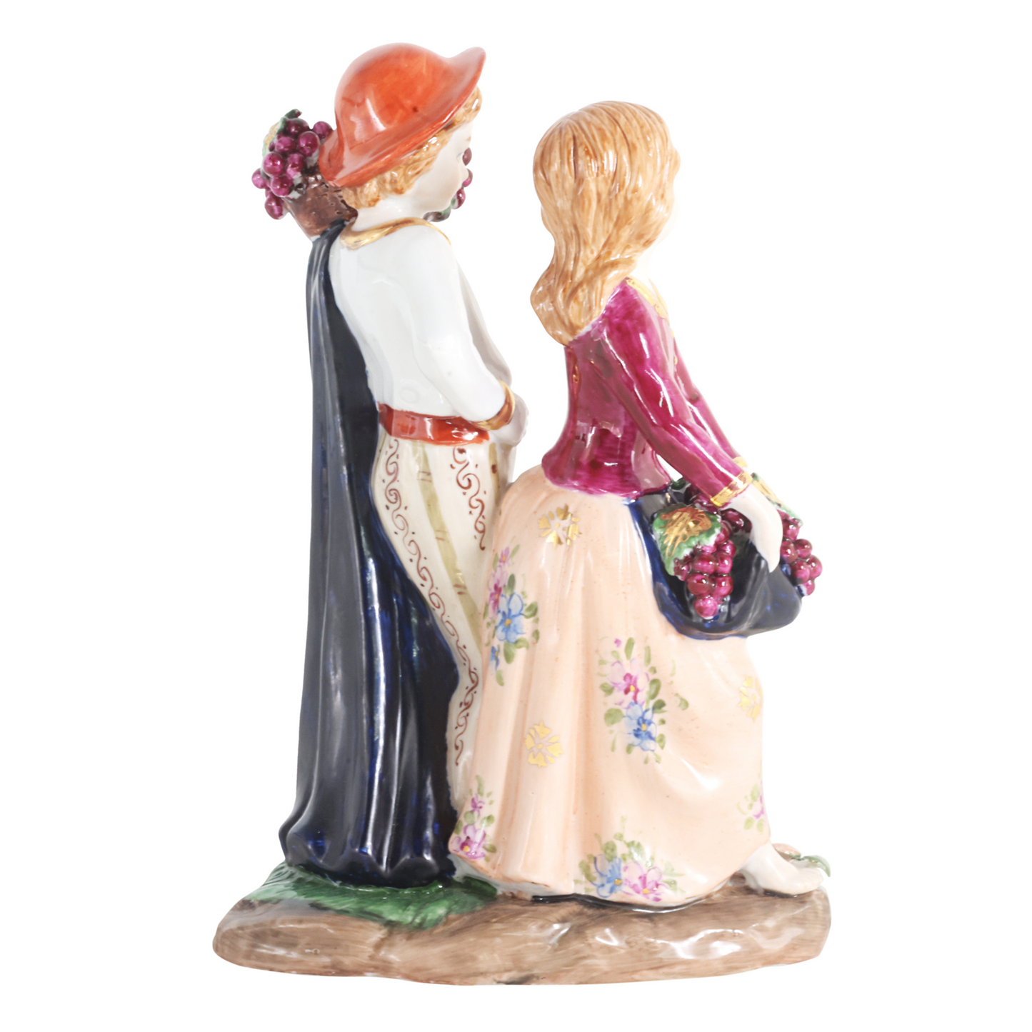 Pareja de figuras de porcelana Amor joven romántico