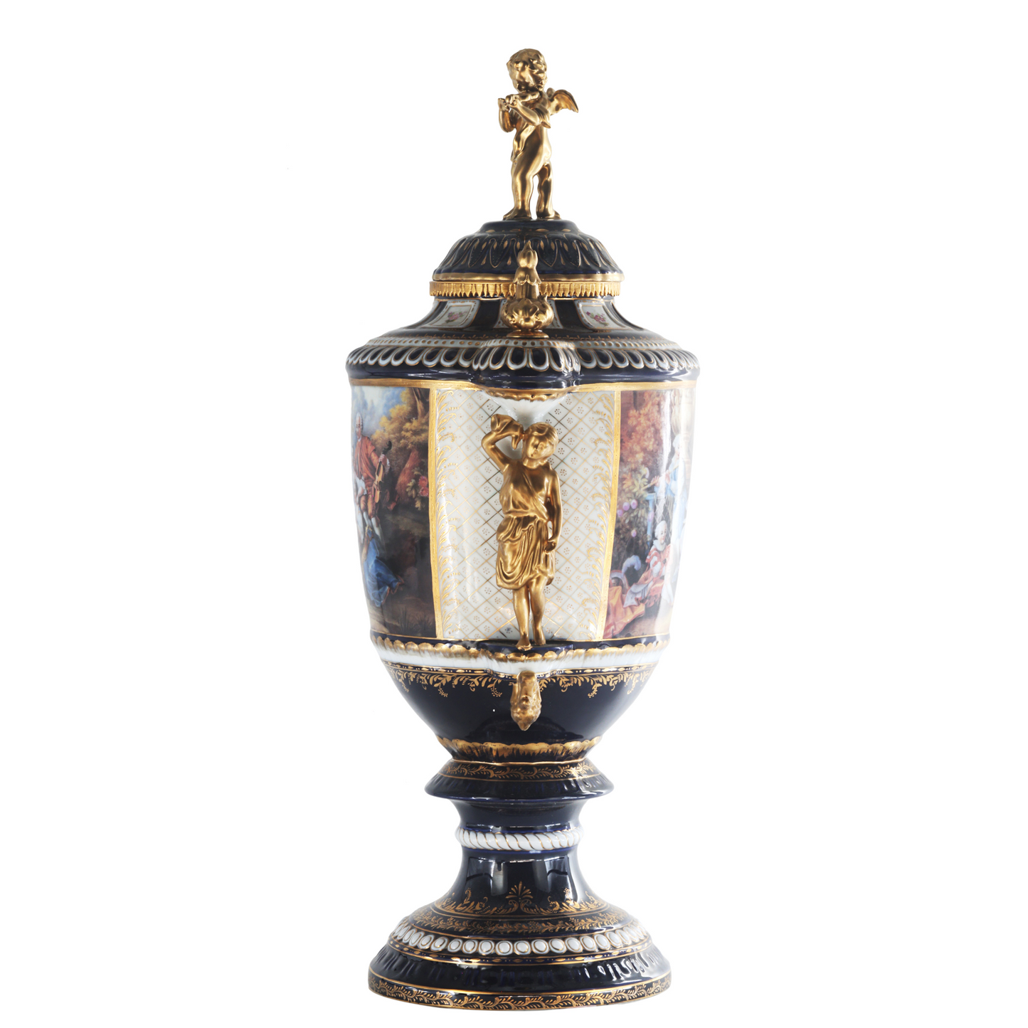 Porcelain Lady Handle Hand-painted mythological Urn