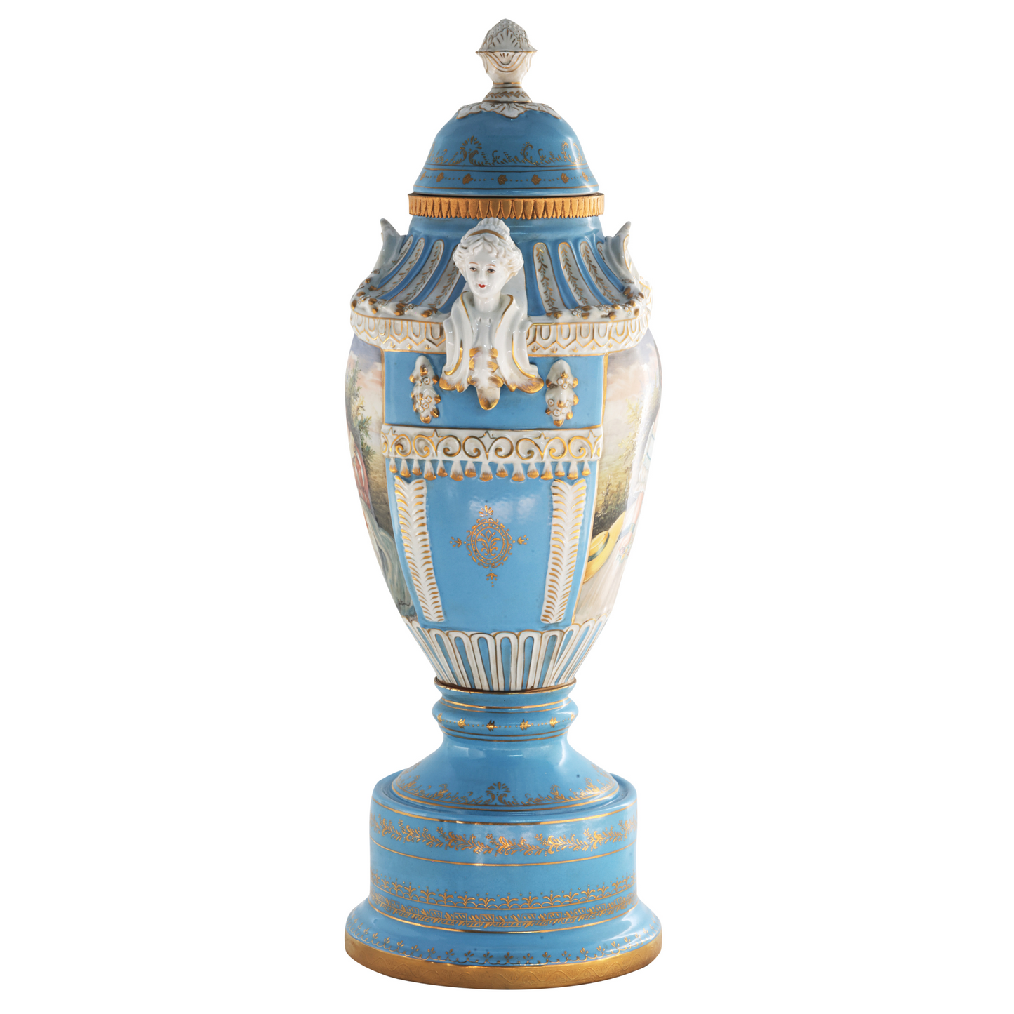 Precioso Jarrón de Porcelana Pintado a Mano