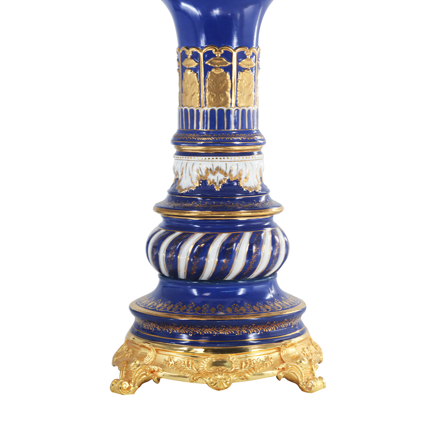 Rococo Style Hand-painted Square Glass Top Table