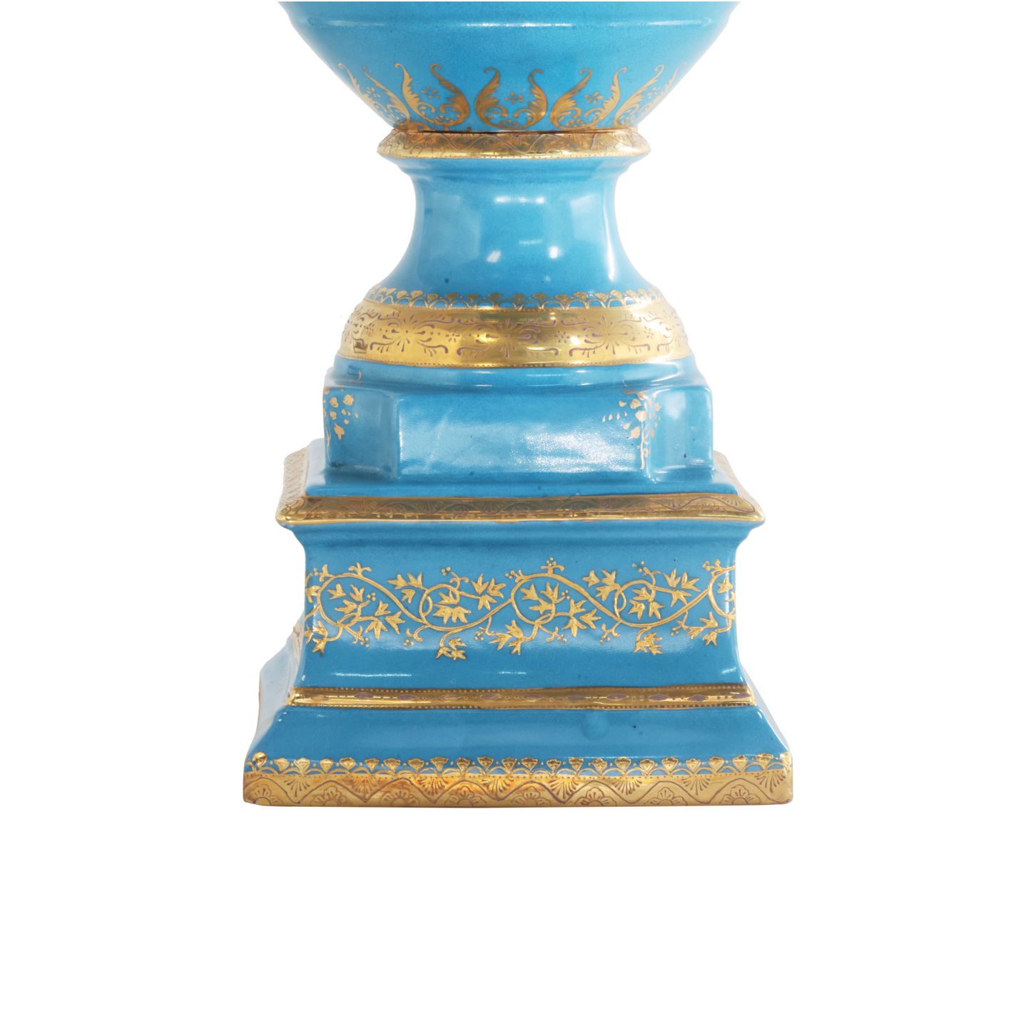 Gorgeous Hand-painted Porcelain And Bronze Vase