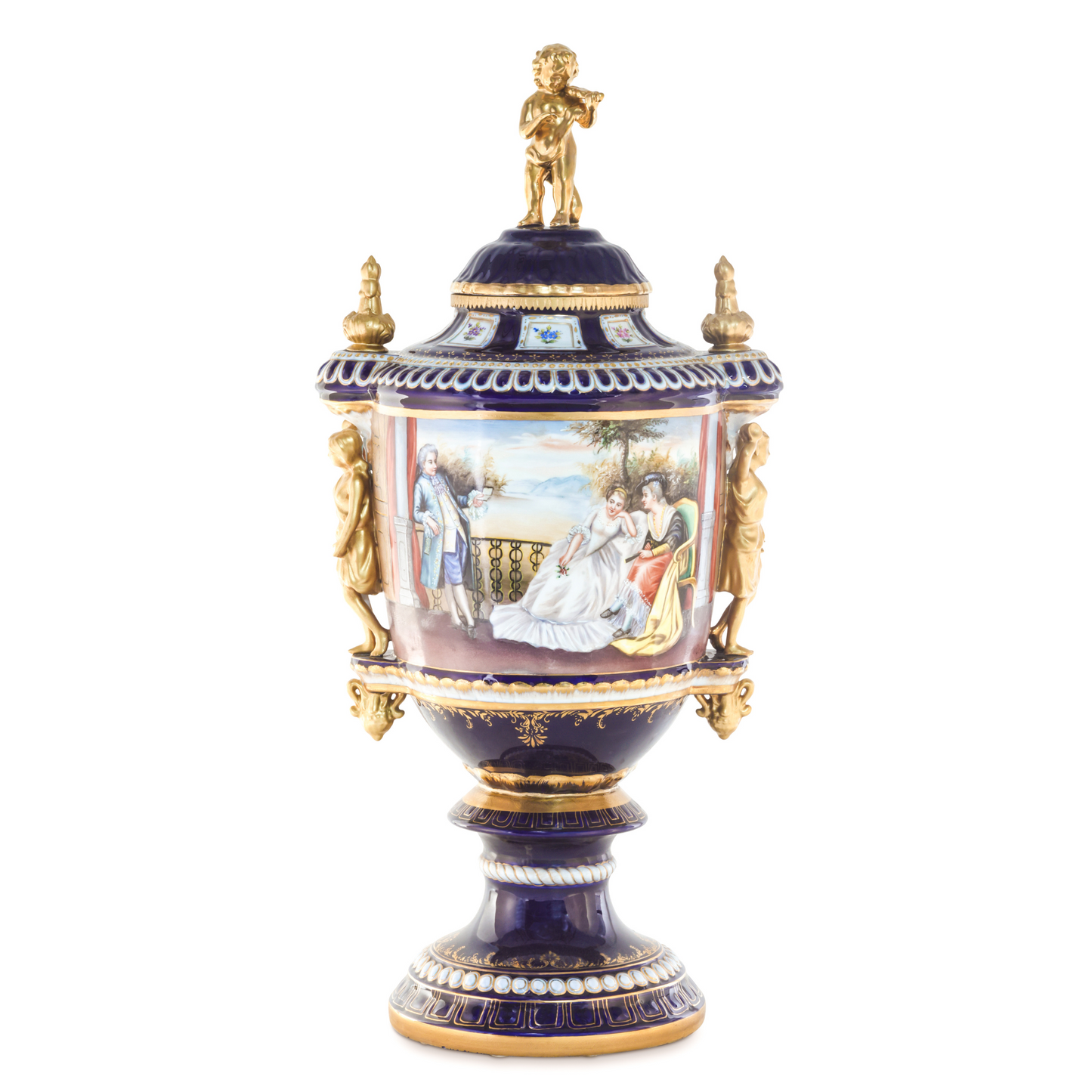 Porcelain Lady Handle Urn