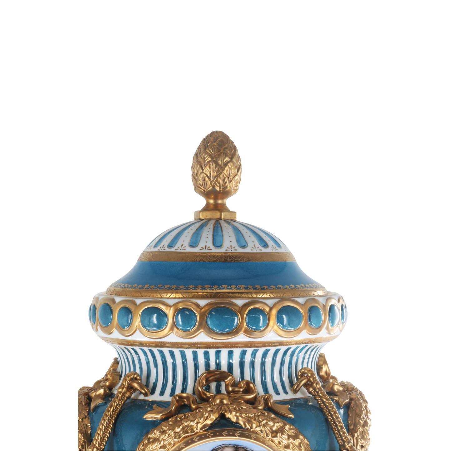 Hand Painted Rococo Style Porcelain Vase