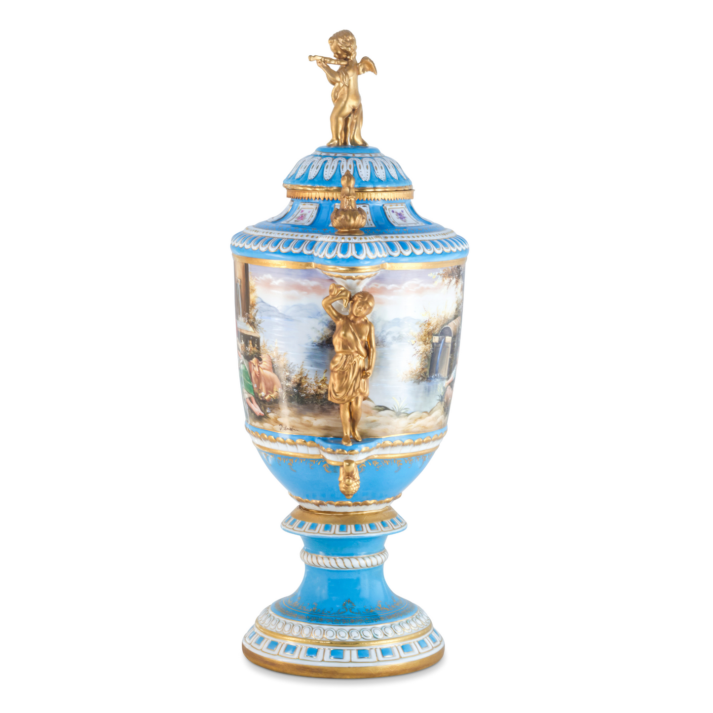Porcelain Lady Handle Urn