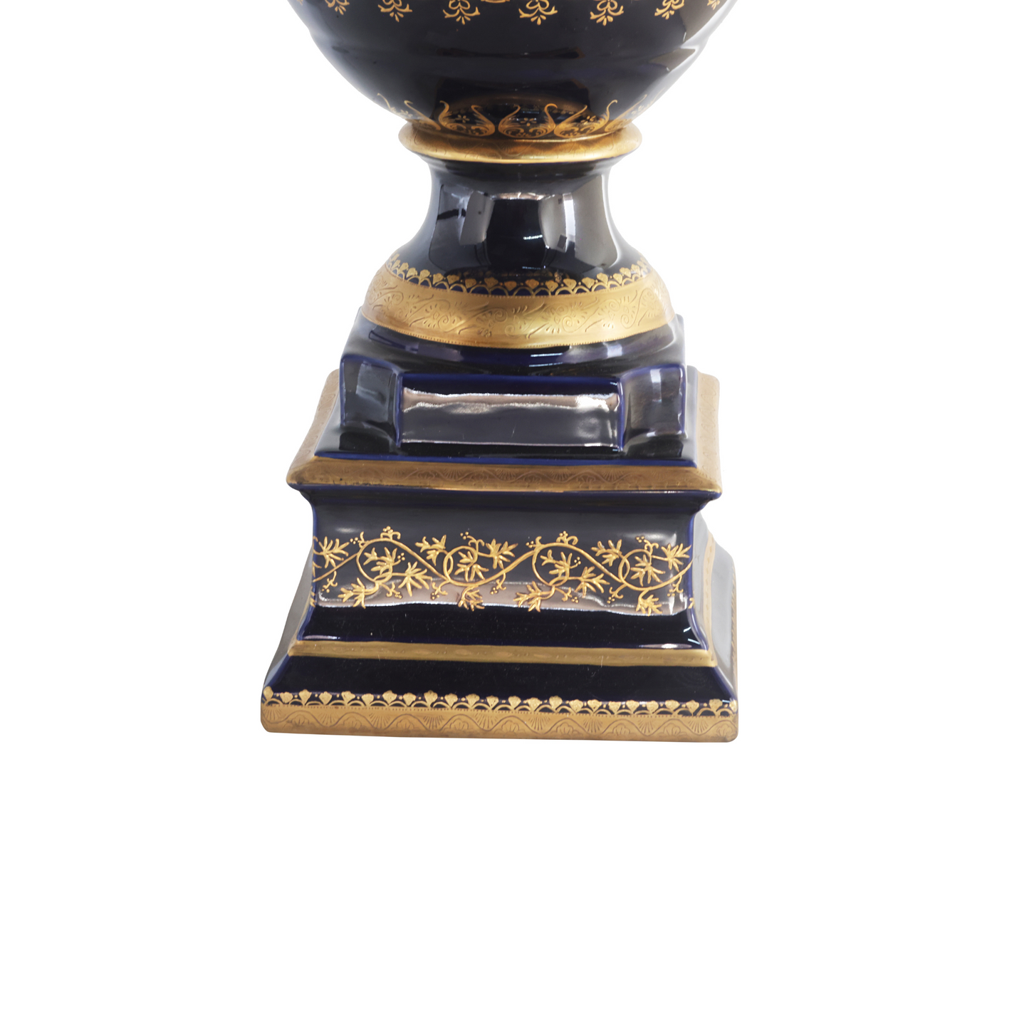 Gorgeous Hand-painted Porcelain And Bronze Vase