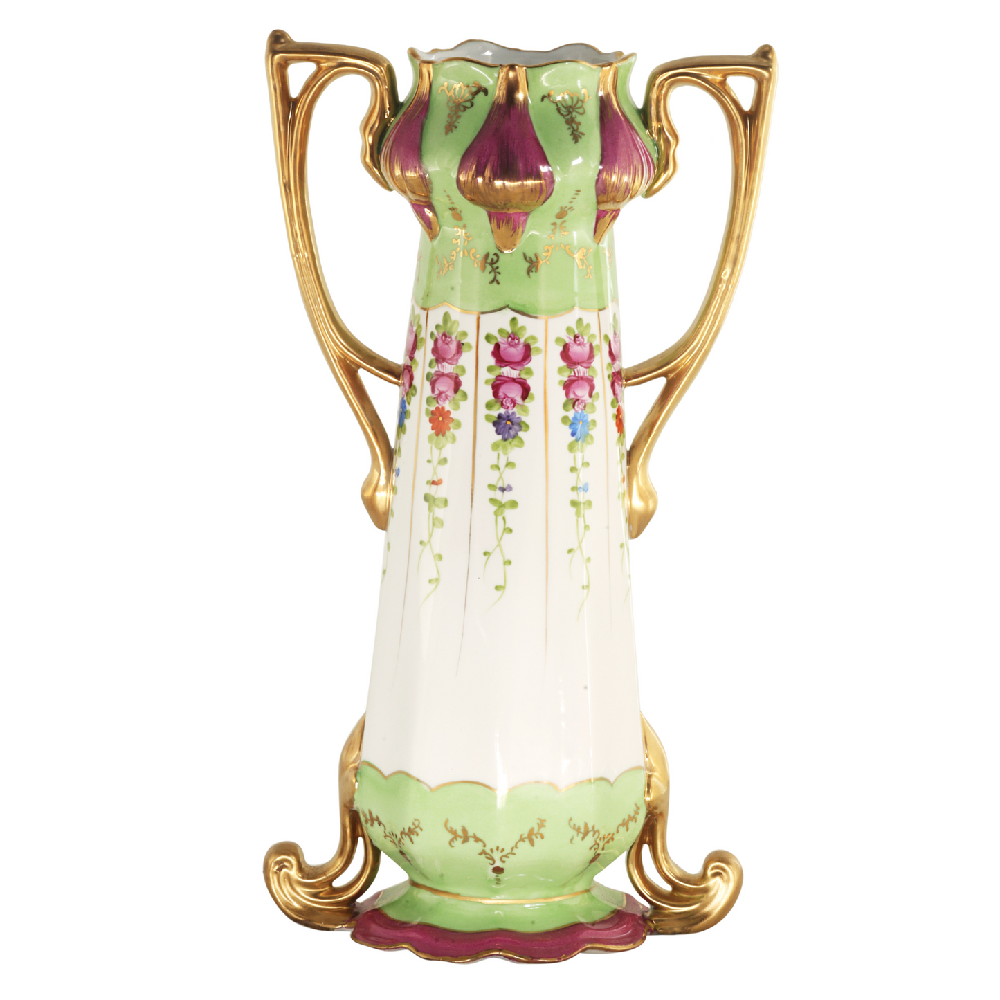 Jarrón de mariposa de porcelana