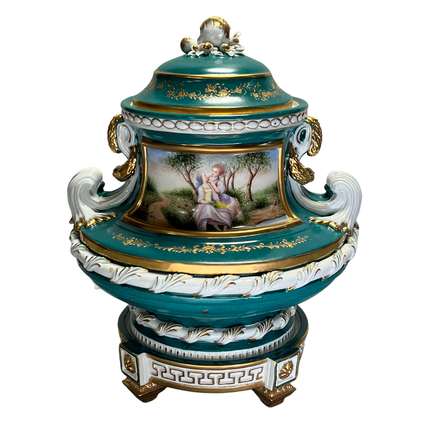 Hermosa Jarra de Porcelana Pintada a Mano
