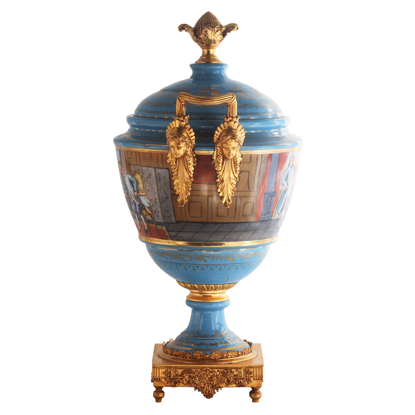 Bronze Handle Porcelain Jar