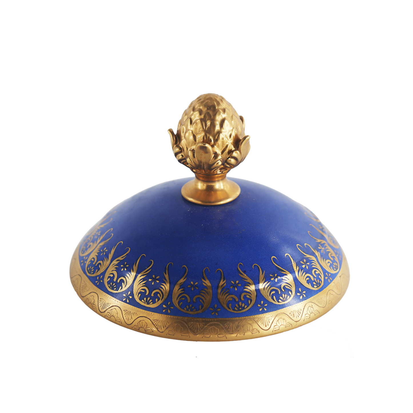 Gorgeous Hand-painted Porcelain And Bronze Vase