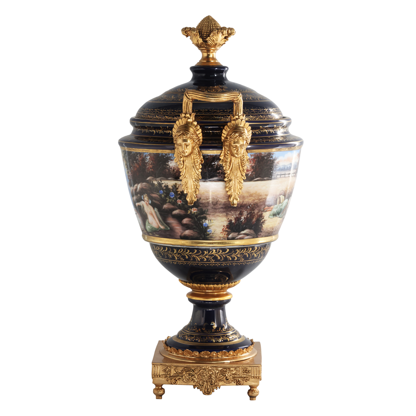 Bronze Handle Porcelain Jar
