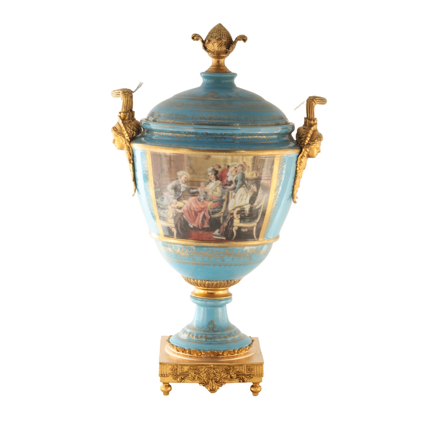 Bronze Handle Porcelain Jar