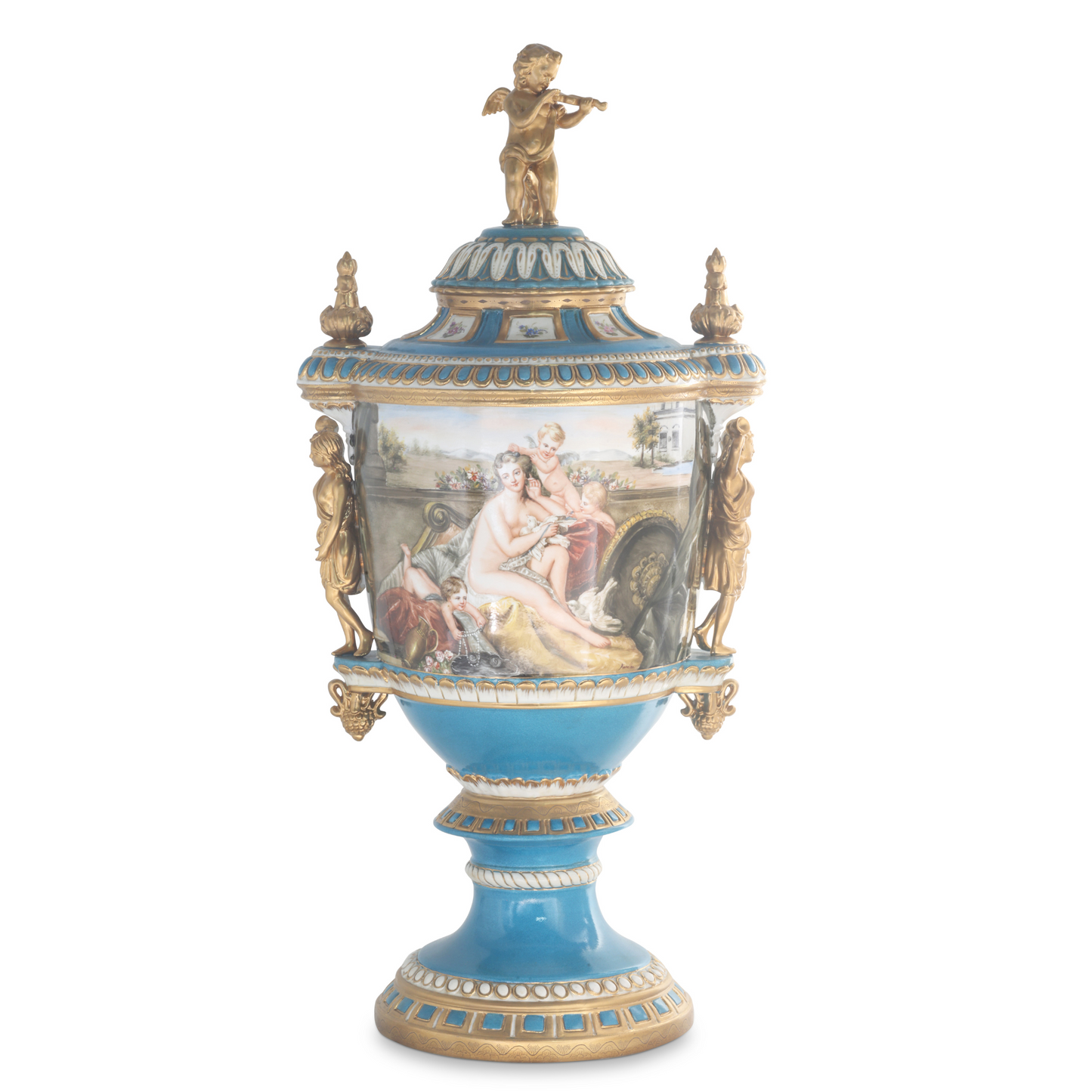 Porcelain Lady Handle Urn