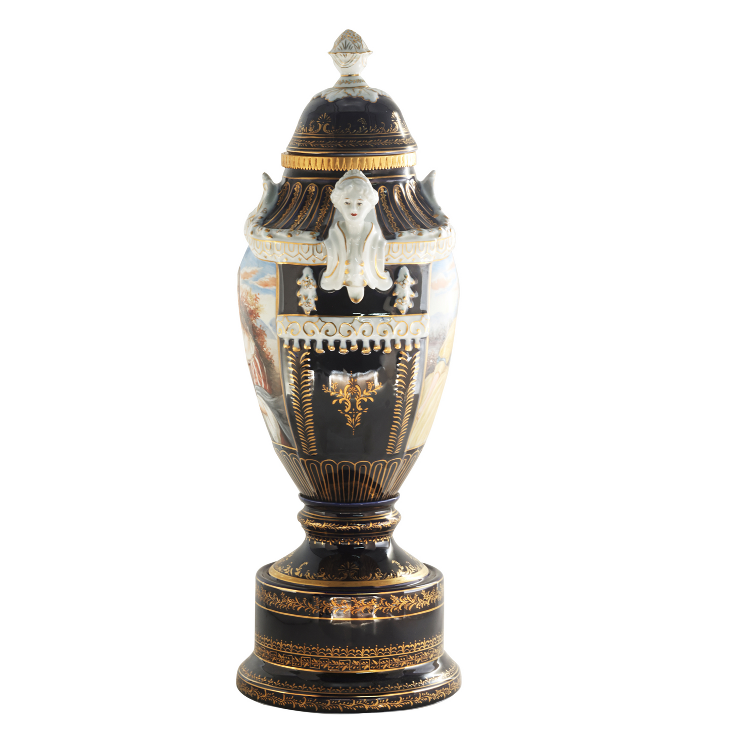 Precioso Jarrón de Porcelana Pintado a Mano
