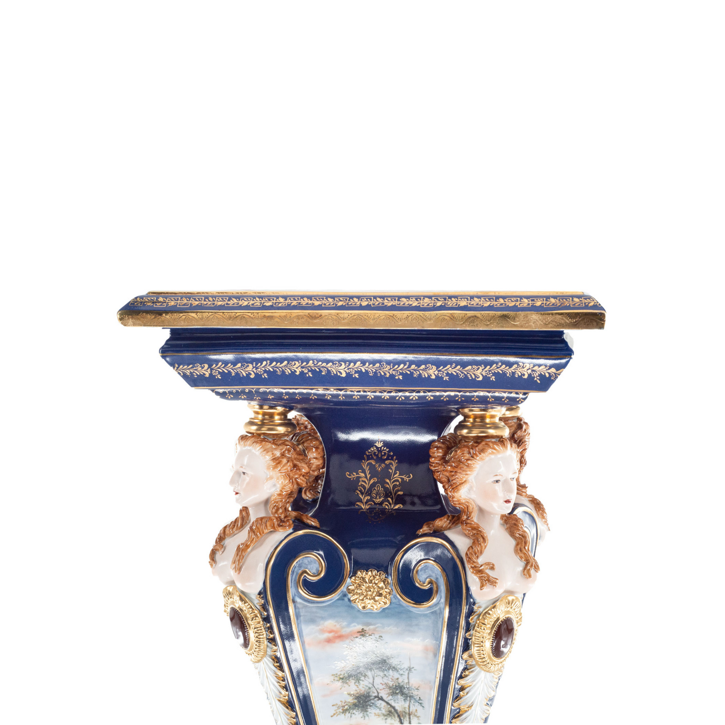 Four Muses Hand-painted Side Table