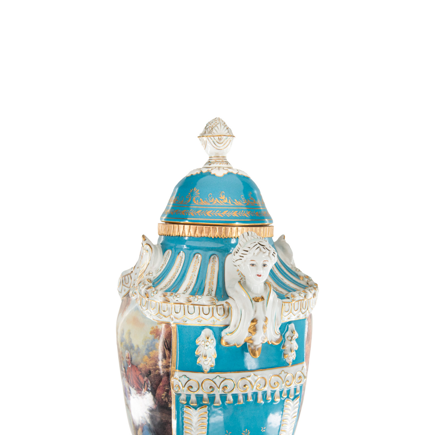 Precioso Jarrón de Porcelana Pintado a Mano