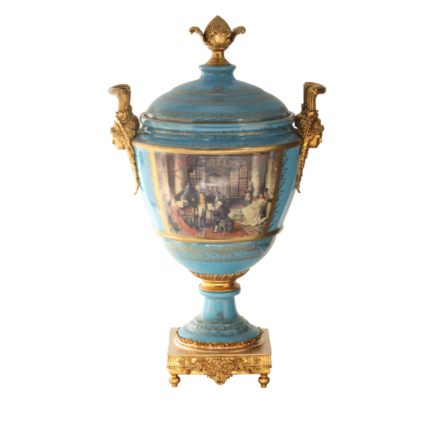 Bronze Handle Porcelain Jar