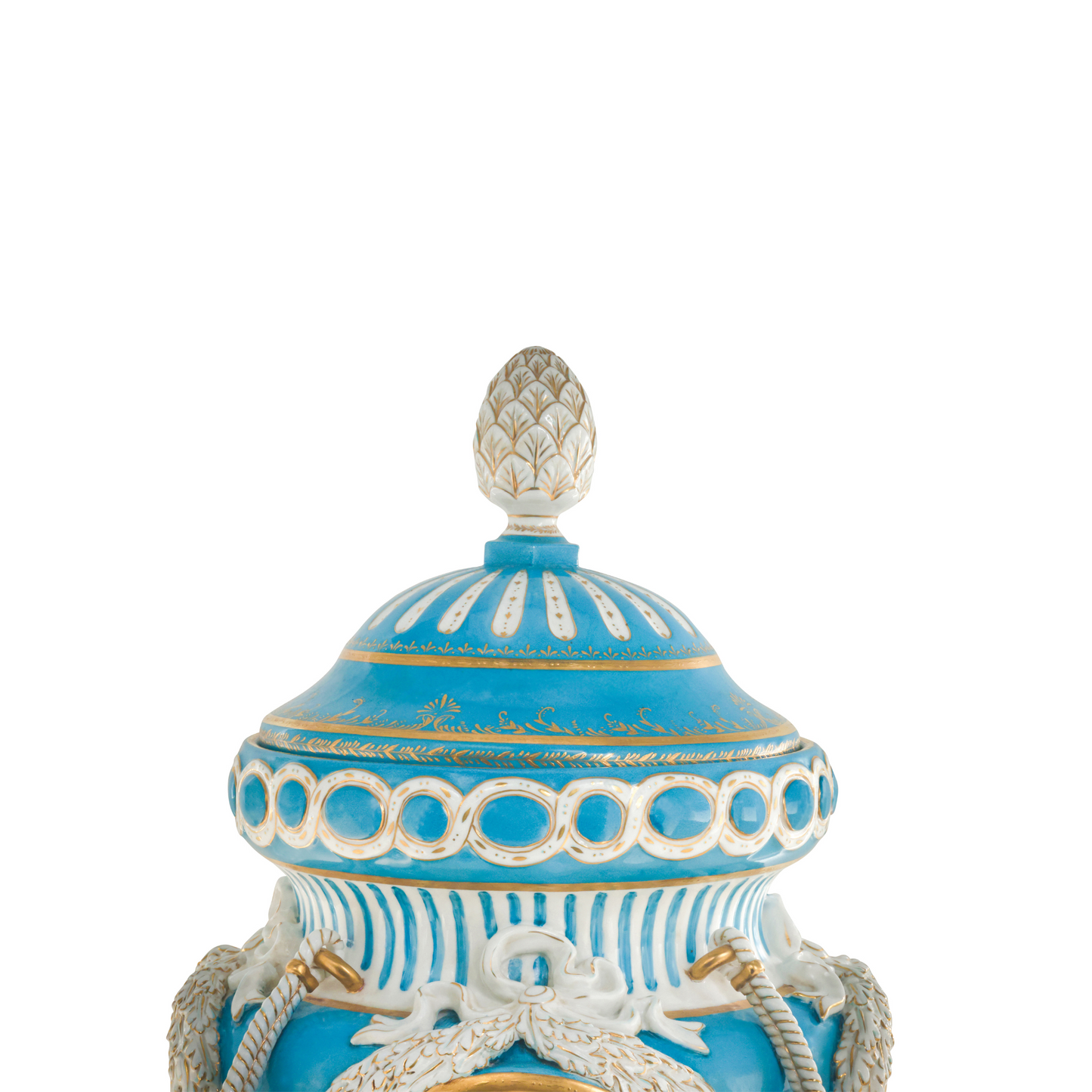 Hand Painted Rococo Style Porcelain Vase