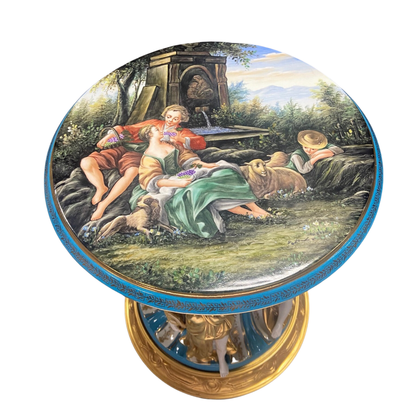 Three Muses Hand-painted Porcelain Chair