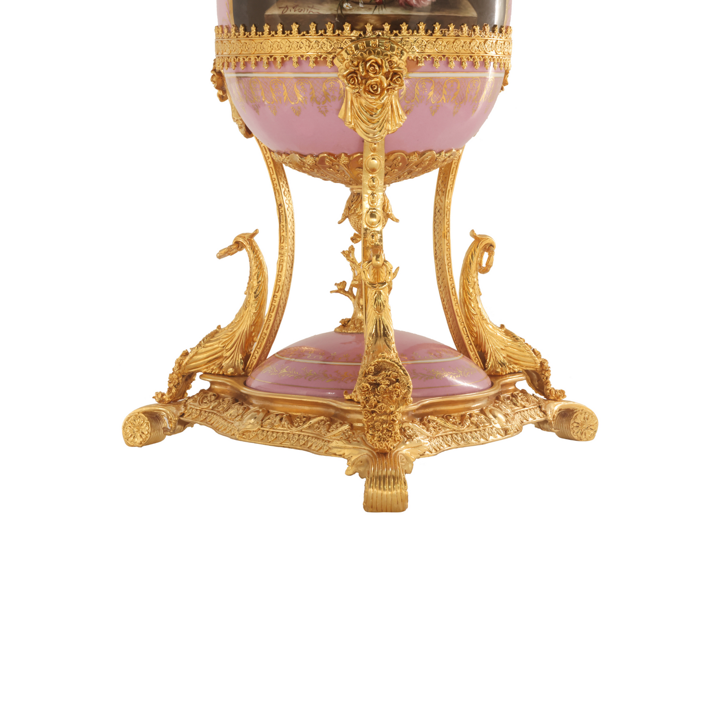 Egg Covered Jar with Bronze Detail