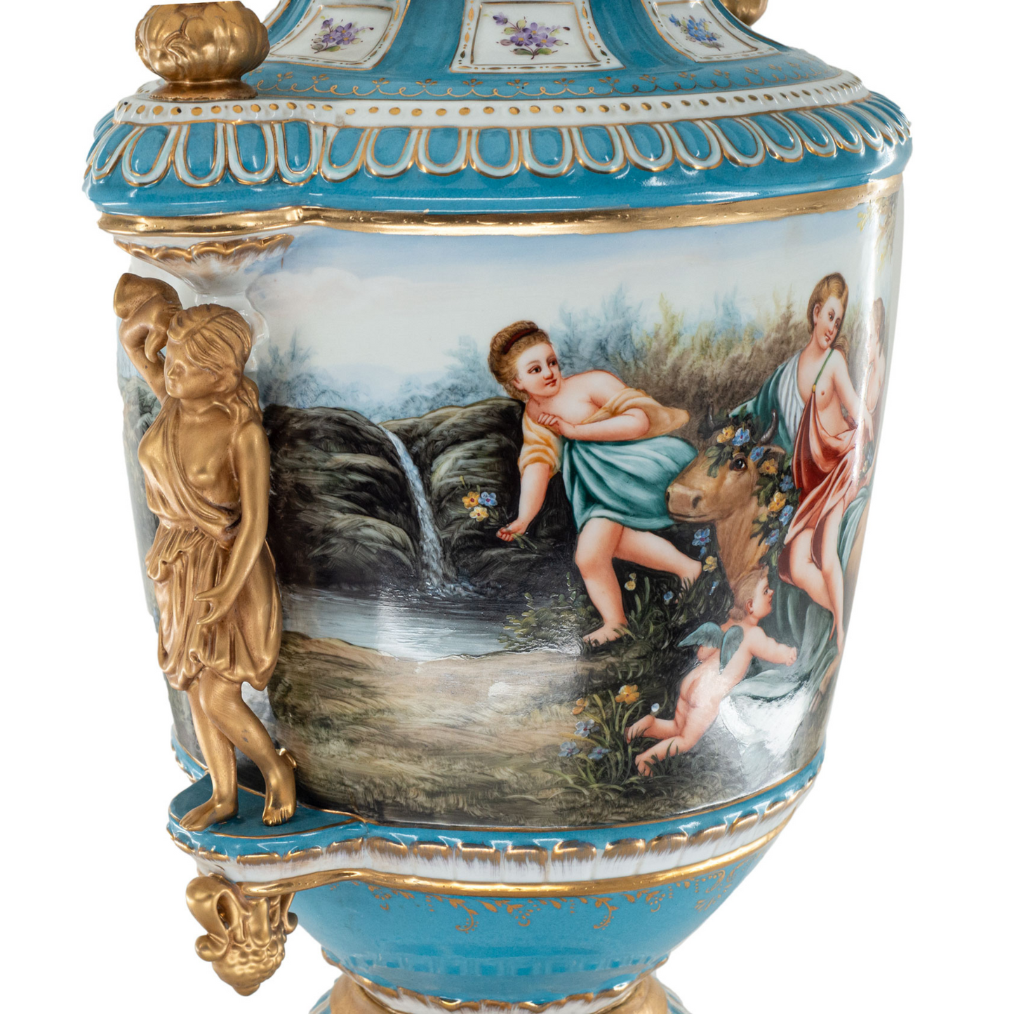 Porcelain Lady Handle Urn