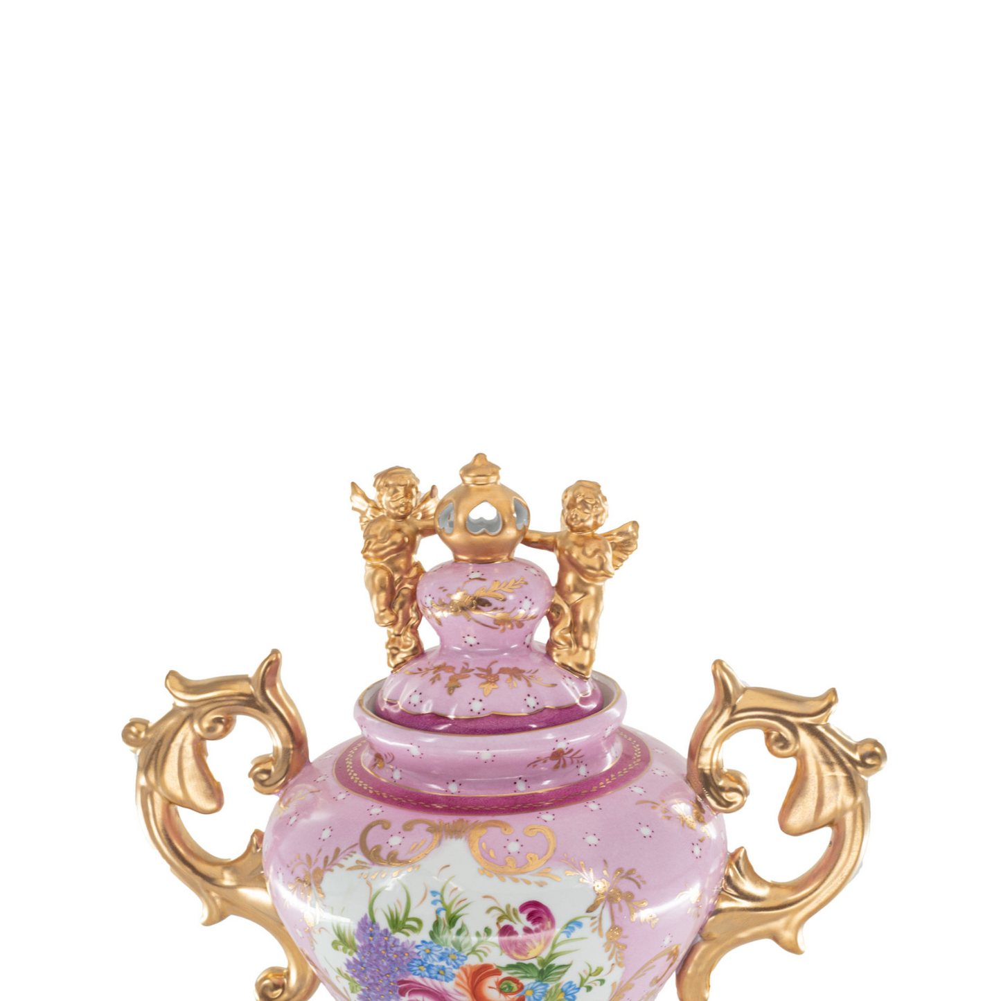 Cherub Hand-painted Porcelain Vase