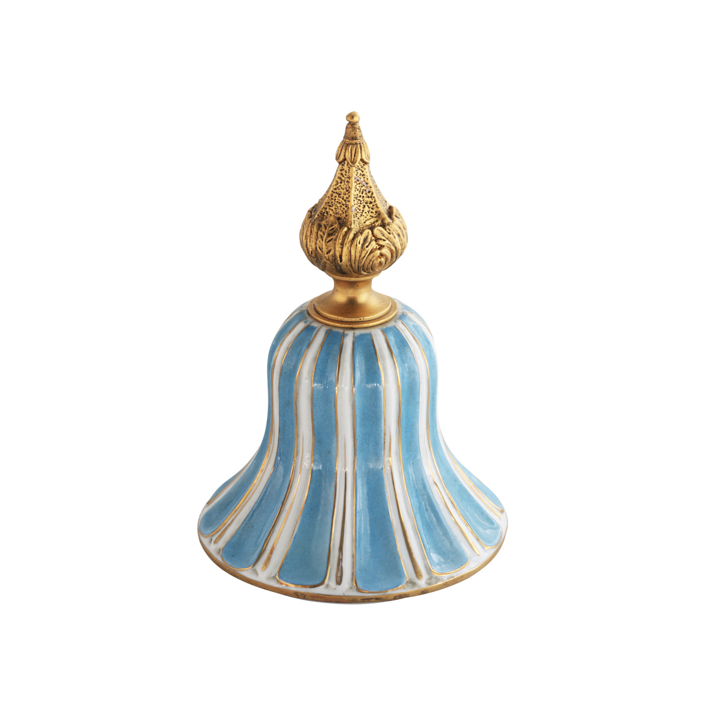 Porcelain & Bronze Lady Handle Hand-Painted Vase
