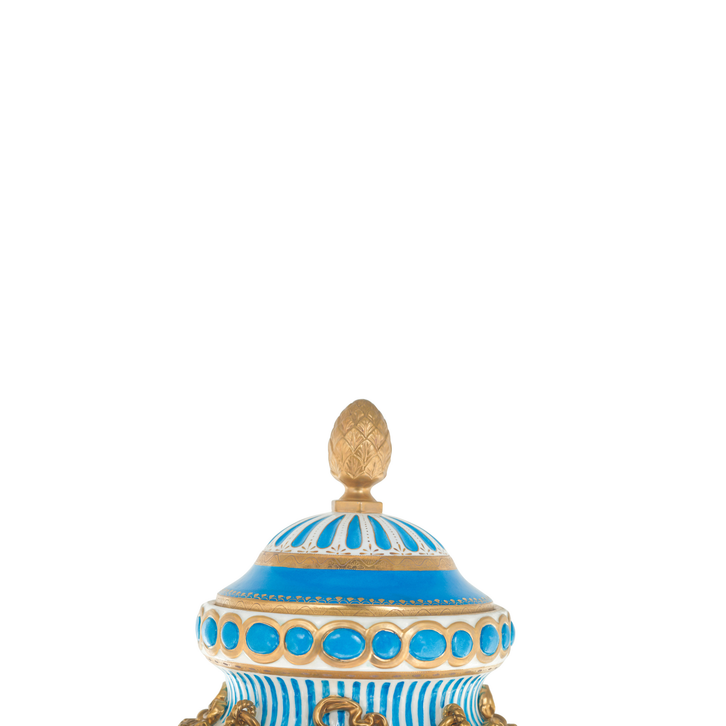 Hand Painted Rococo Style Porcelain Vase